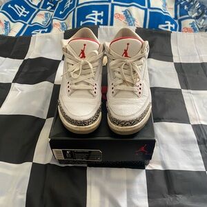 Air Jordan 3 sz 8.5 White Cement 2011